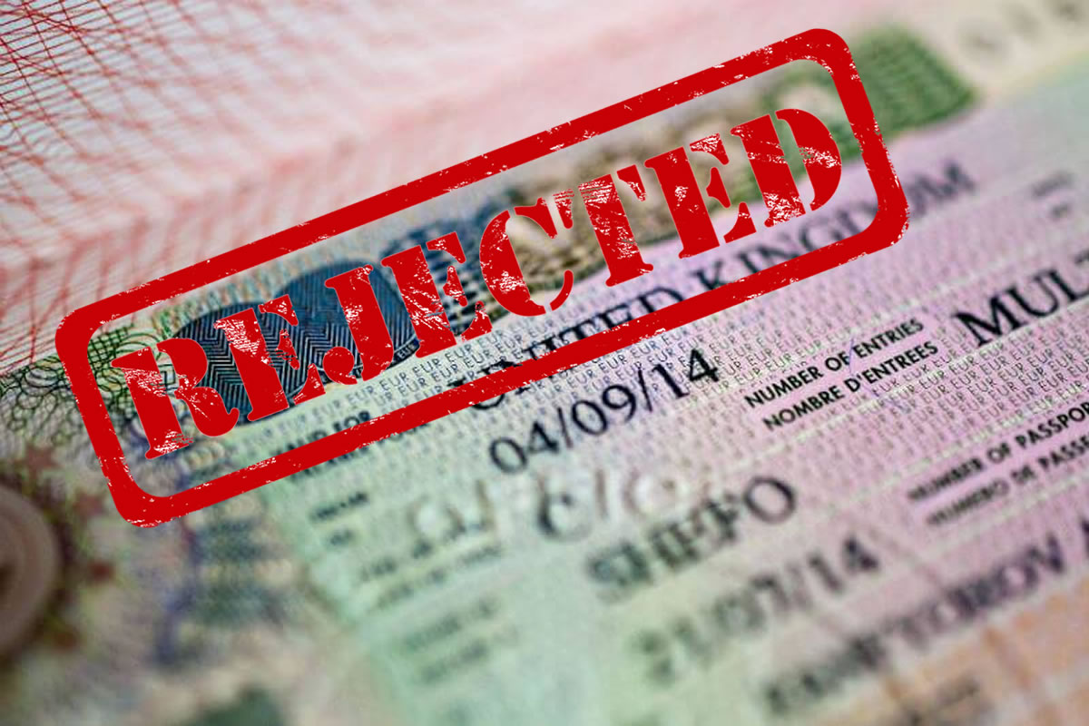 Rejected visa image